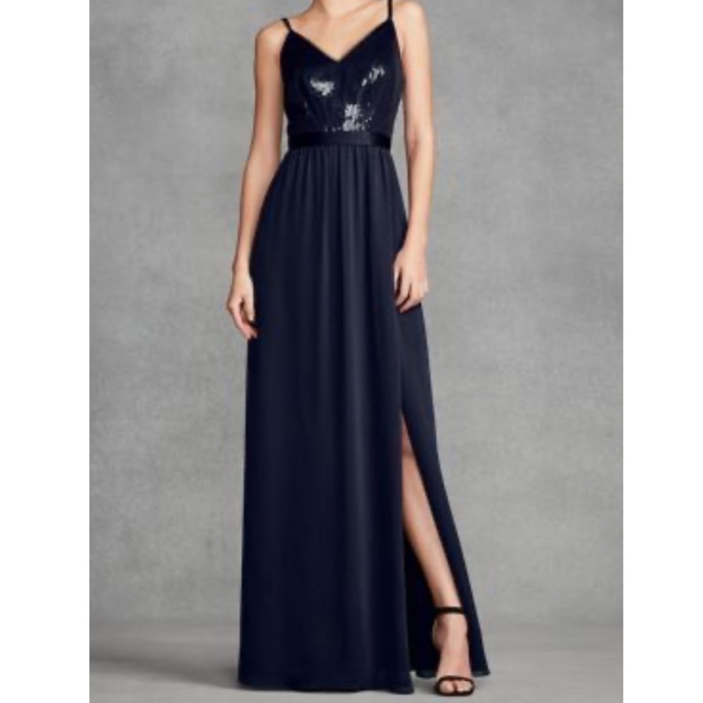 Vera Wang Sequin Bodice Bridesmaid Dress